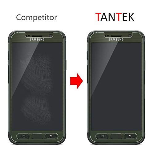 Galaxy S7 Active Screen Protector,TANTEK  [Bubble-Free][Anti-Scratch][Anti-Fingerprint] Tempered Glass Screen  Protector for Samsung Galaxy S7 Active
