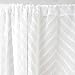 DriftAway Hayden Chevron White Voile Sheer Window Curtains 2 Panels Zigzag Tassel Dots Details Rod Pocket Each Size 52 Inch by 84 Inch Off White