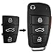 qualitykeylessplus Replacement 3 Button Rubber Pad for Audi Flip Remote Key Fob with Free KEYTAG