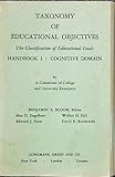 Taxonomy of Educational Objectives: The Classification of Educational Goals,
