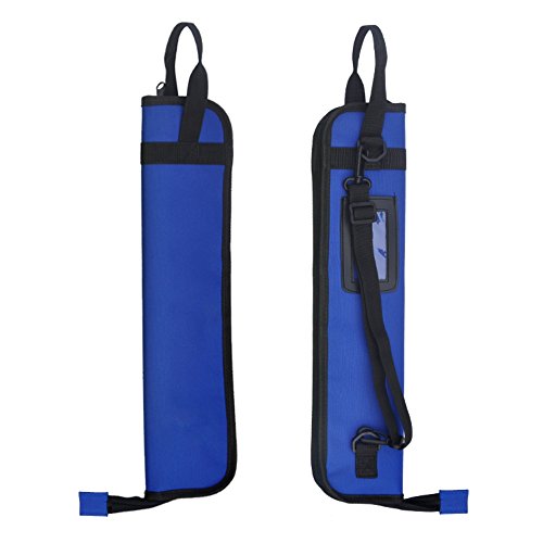 EaseIcon Weather Resistant Fabric Drumstick Case Cover Drum Stick Bag with Shoulder Strap - Blue