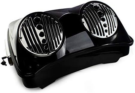 MTCHBX Motorcycle Tour Pak Trunk Set King Razor Tour Pack w/Dual 8 Speaker Grill For Harley HD Touring Street Glide Accessories 14-18