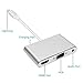 Lightning to HDMI VGA Audio Adapter Converter Cable, iPhone 5 6 6S 7 Plus iPad iPod to Projector Monitor TV - Silver (HDMI/VGA)