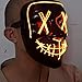 atimier Halloween Mask LED Light up Mask for Festival Cosplay Halloween Costume(Orange Light)