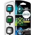 Febreze Car Air Freshener Vent Clips, Car Freshener, Unstopables Scents Variety Pack, .07 oz. Car Vent Clip, 3-Count, Car Air Fresheners