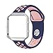 UMAXGET For Fitbit Blaze Bands, Sport Wristband Silicone Replacement Strap with Silver Frame for Fitbit Blaze Smart Fitness Watch Blue&pink small