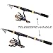 Sougayilang Telescopic Fishing Rod Reel Combos Portable Fishing Pole with Spinning Reel Fishing Carrier Bag for Travel Saltwater Freshwater Fishing（2.4M/7.87Ft）