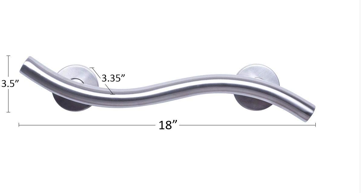 CSI Bathware BAR-WAVE18-OB Wave Shaped Grab Bar, 18", Oil Rubbed Bronze: Home Improvement