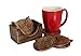 STORE INDYA Handmade Owl Shaped Wooden Bar Coasters with Holder (Set of 4)