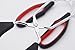 HINMAY Stainless Steel Scissor Tongs with Plastic Silicone Handle for Kitchen Food Cooking Baking Barbecue BBQ Grilling 9-1/2 Inch (2 Pieces)