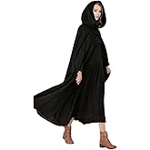 MLAFE Gothic Women's Winter Cloak with Hood - Extended Trench Coat in Harajuku Style