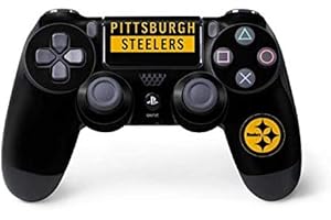 Skinit Decal Gaming Skin Compatible with PS4 Controller - Officially Licensed NFL Pittsburgh Steelers Black Performance Series Design