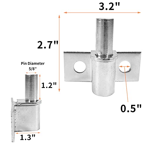 2 Pack Wood Fence Link Gate Hinge with 5/8 Hinge Pin Diameter Heavy Duty Outdoor Post Chain