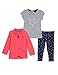 Nautica Girls' Three Piece Vest, Top and Pant Set