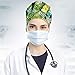 kilofly 4pc Women's Adjustable Scrub Cap Sweatband Bouffant Hats Value Set