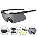 XAegis Tactical Military Goggles 3 Interchangeable Lenses, Outdoor Antifog Safety Glasses & Hard Shell Case - Unisex Shooting Glasses Cycling, Driving, Hiking,Fishing, Hunting - Black Frame primary