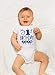 Reaxion Handmade Cute Baby Boy My 1st Birthday First Party Outfit Bodysuits (12 Months, Candle White Royal LS)