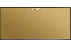 PATIKIL Gold Welding Glass Lens Shade 11, 2" x 4.25" Hardened Helmet Filter Darkening Glass Welding Hood Lens for Weld Helmet