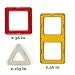 Magbuilders Magnetic Tile Fire Truck Toy - 34 Large Pieces including 2 Firemen and Flashing Siren, Strong magnets make it easy for your little fireman to build
