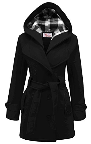 Mymixtrendz- Womens Warm Fleece Hooded Jacket with Belt Coat Top Plus Sizes Uk 8-20