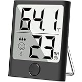 Cbiumpro Humidity Gauge Hygrometer Indoor Thermometer Digital Humidity Monitor for Living Room, Greenhouse, Wine Cellar, Basement, Gun safe, Bathroom, Closet, Humidor - Mini Version