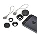 VicTsing VS1-A1BVT 3-in-1 180 Degree Fish-Eye Lens, Wide Angle Lens and Micro Lens Kit - Black