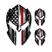 Thin Red Line Stripe Spartan Gladiator 300 Helmet American Flag Auto Decal Bumper Sticker for Car Truck RV SUV Boat Window Support US Military Firefighter Fireman Firewoman IAFF Fire Department