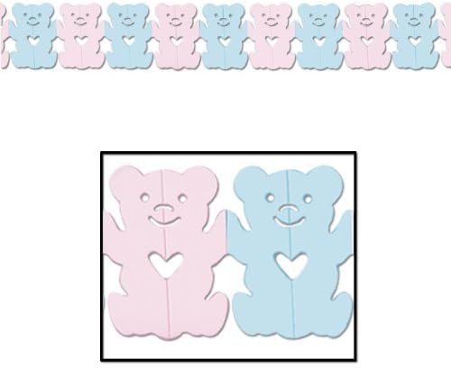 Teddy Bear Garland Party Accessory (1 count) (1/Pkg) by Beistle