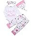 Emmababy Newborn Girls Clothes Baby Romper Outfit Pants Set Long Sleeve Winter Clothing (0-6Months, Rose)