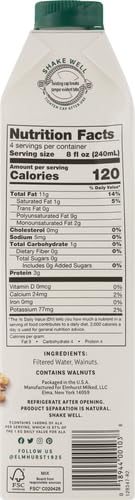 ELMHURST, MILK WALNUT UNSWEETENED OMEGA 3, 32 FL OZ
