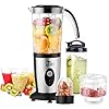 Uten Blender Food Processor, Small Mini Portable Smoothie Maker and Mixer Family Personal Blender for Milkshake, Fruit Vegetables Drinks, Ice, 5 Piece Set