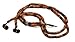 handcandy HF001SC The PIPELINE DuneTunes Stereo Headphone Necklace, Natural Wood Brown/Dark Brown/Silver