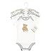 Hudson Baby Cotton Bodysuit, 5 Pack, Bear, 0-3 Months