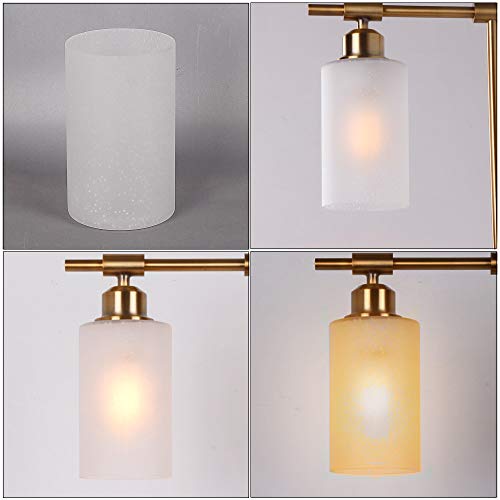 Giluta Frosted Seeded Glass Shade Cylinder Glass Lamp Shade Replacement