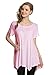 LARACE Womens Swing Tunic Tops Loose Fit Comfy Flattering T Shirt (XL, Pink)