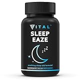 SLEEP EAZE Premium Sleep Aid - with Melatonin & Valerian Root - Sleep Well, Wake Refreshed - Non Habit Forming Sleep Supplement - Includes Chamomile, Tryptophan, Passion Flower, Lemon Balm & More