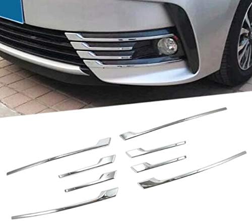Huanlovely: for Toyota Corolla 2017 2018 Car ABS Chrome Front Fog Light Lamp Fog Light Frame Automobiles Decoration Lamp Covers