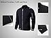LTIFONE Mens Casual Jacket Zip Up Lightweight Bomber Flight Sportswear Jacket Windbreaker Softshell with Ribbing Edge(Black,L)