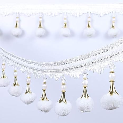 Amazon Com 13yards Pom Pom Ball Fringe Trim For Curtain Pom Pom
