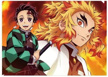 Amazon 鬼滅の刃 クリアファイル 竈門炭治郎と煉獄杏寿郎 文房具 オフィス用品 文房具 オフィス用品