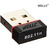 USB 2.0 WiFi Wireless Adapter Network Internet LAN Card 802.11n/g/b Mini Desktop or Laptop 150Mbps 150M/500feet - WDLLC