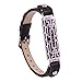GHIJKL Compatible Fitbit Flex 2 Bands, Fit bit Accessories Wristband Flex2 Metal Leather Bangle-Bracelet Style