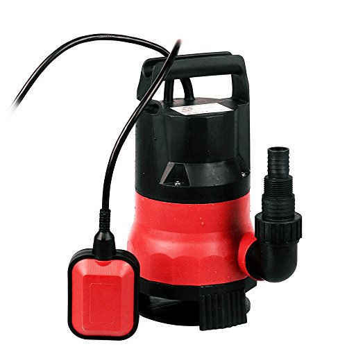 Meditool 1/2HP Sump Pump Clean/ Dirty Water Submersible Pump w/ Float Switch Red
