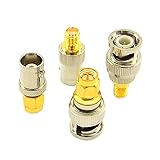 SMA to BNC Kits RF Coaxial Adapter Male Female Coax Connector 4 Pieces ...