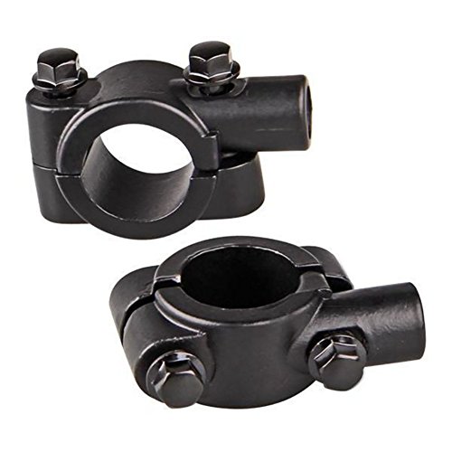 TUINCYN Motorbike 10mm Handlebar Mirror Mount Accessories Black Motorcycle Handlebar Rearview Side Mirrors Adapter Holder Clamp (2pcs) - Thumbnail 2