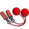 Touwloos springtouw,Lengte verstelbaar snelheidsspringtouw,Gewogen draadloos springtouw,Verwarren gratis touwloos…