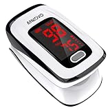 Pulse Oximeter Fingertip (Oximetro), Blood Oxygen Saturation Monitor, Heart Rate Monitor and SpO2 Levels, Portable Pulse Oximeter with Lanyard and Batteries
