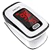 Pulse Oximeter Fingertip (Oximetro), Blood Oxygen Saturation Monitor, Heart Rate Monitor and SpO2 Levels, Portable Pulse Oximeter with Lanyard and Batteries