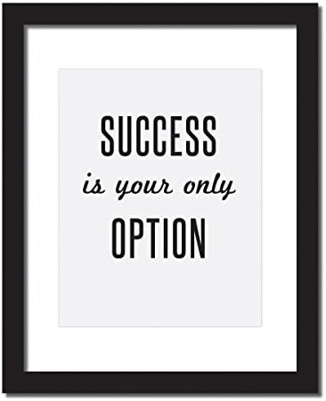 Fitness Gym Motivation quote poster, 'Success Is Your Only Option' Inspirational Quote Print . UNFRAMED.