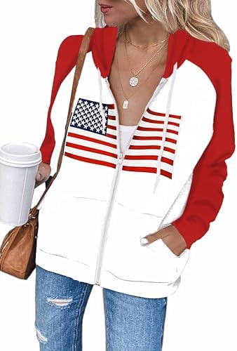 Amazon.com: USA Flag American Flag Zip Hoodie : Clothing, Shoes